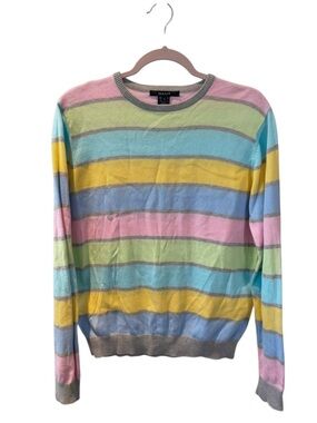 Gant Striped Crewneck Sweater in Pastel Yellow, Pink, Blue, Green
